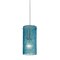Ice Fragments 5 Wide 1-Light Pendant - Satin Nickel And Midnight Blue Glass
